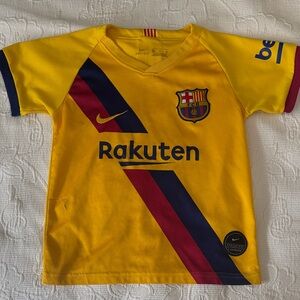 Nike Kids Messi S Barcelona Yellow and Blue Jersey